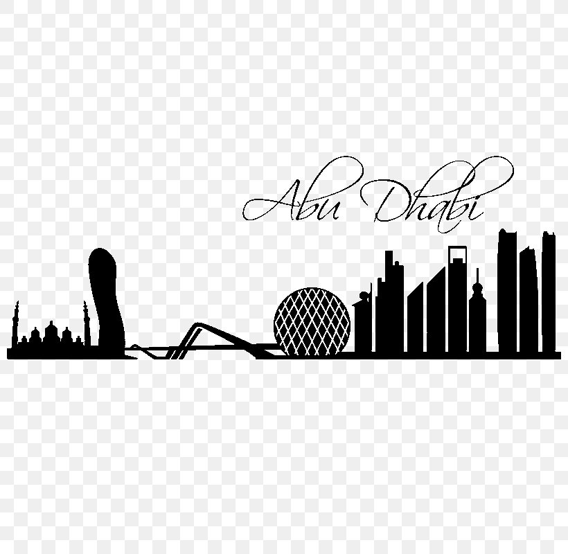 Abu Dhabi Skyline Skyscraper, PNG, 800x800px, Abu Dhabi, Black, Black And White, Brand, Canvas Print Download Free