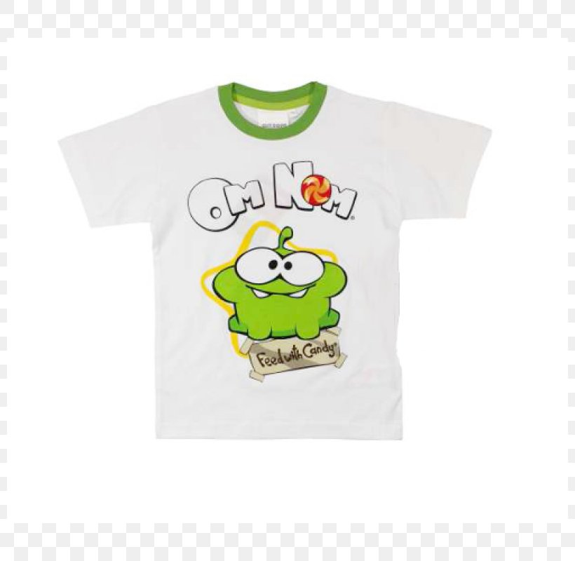 T-shirt Smiley Sleeve Cut The Rope Font, PNG, 800x800px, Tshirt, Animal, Clothing, Cut The Rope, Green Download Free
