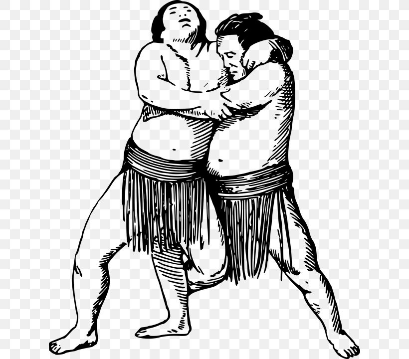 Sumo Wrestling Clip Art Drawing, PNG, 624x720px, Sumo, Blackandwhite, Boxing Rings, Contact Sport, Dance Download Free