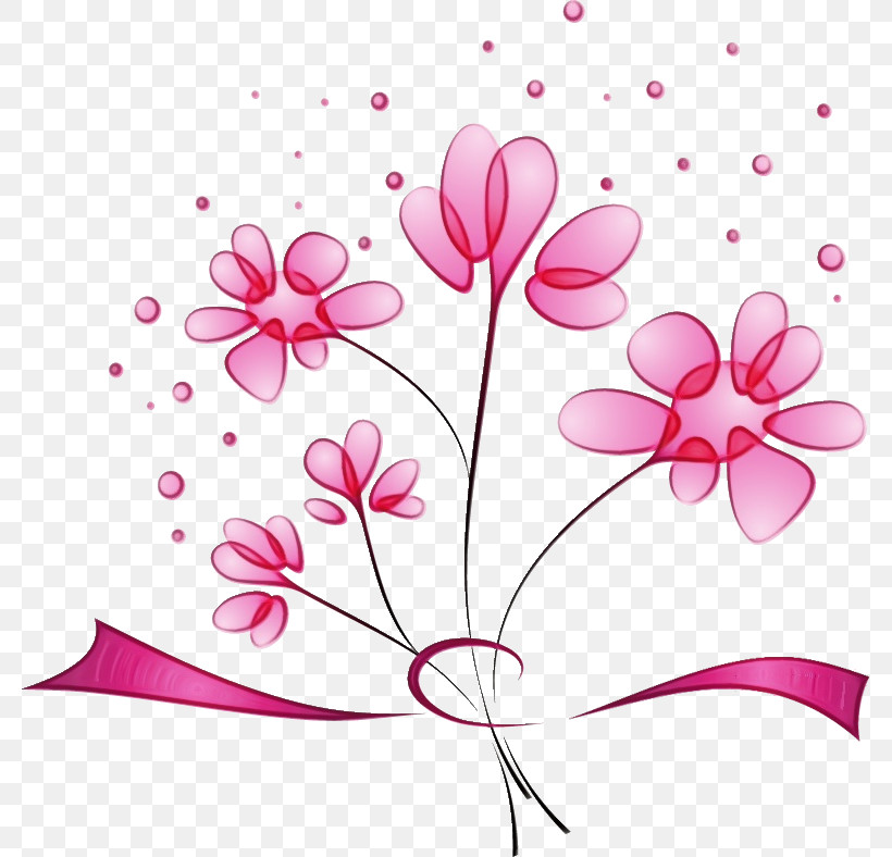 Cherry Blossom, PNG, 779x788px, Bunch Flower Cartoon, Blossom, Branch, Cherry Blossom, Flower Download Free