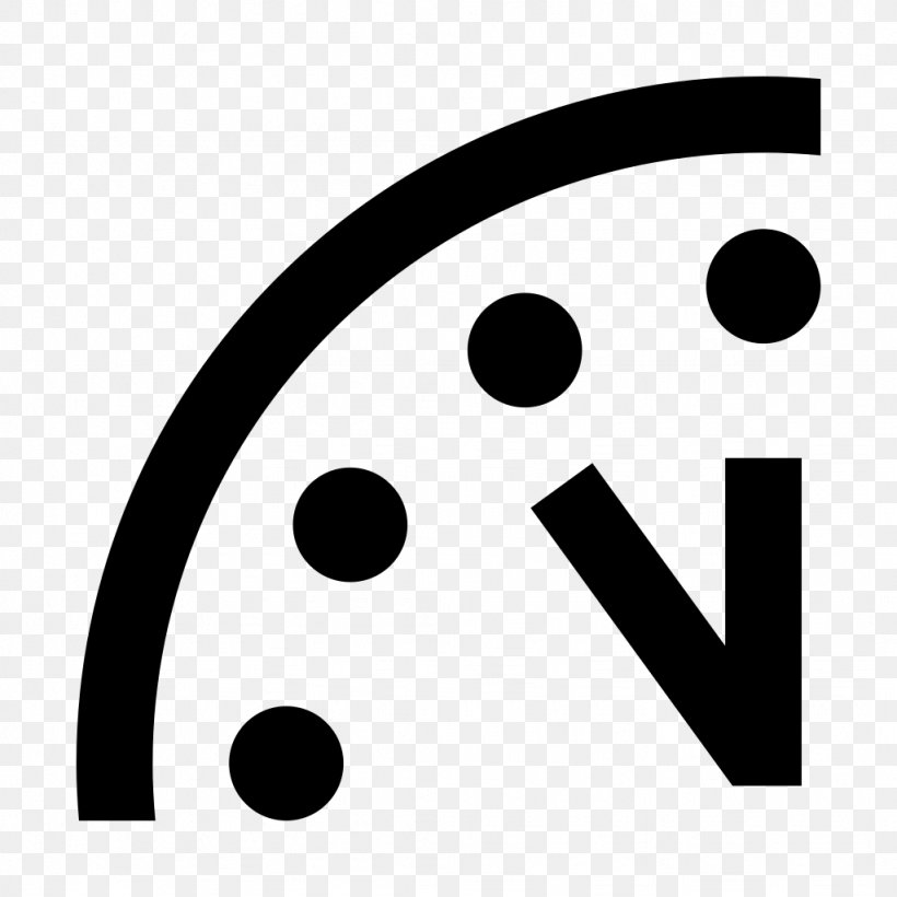 Doomsday Clock Bulletin Of The Atomic Scientists Timer, PNG, 1024x1024px, Doomsday Clock, Black And White, Brand, Bulletin Of The Atomic Scientists, Climate Change Download Free