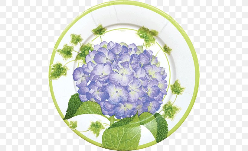 Hydrangea Paper Plate Cloth Napkins Table, PNG, 500x500px, Hydrangea, Blue, Cloth Napkins, Cornales, Dinner Download Free