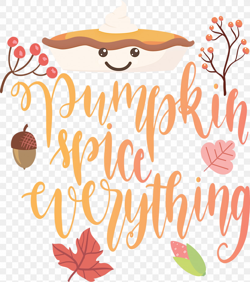 Pumpkin Spice Everything Pumpkin Thanksgiving, PNG, 2657x3000px, Pumpkin Spice Everything, Autumn, Black, Black Screen Of Death, First Time Download Free
