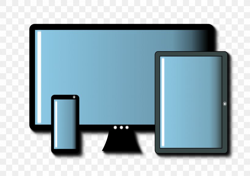 Responsive Web Design Mobile Phones Clip Art, PNG, 2400x1691px, Responsive Web Design, Blue, Brand, Communication, Computer Accessory Download Free