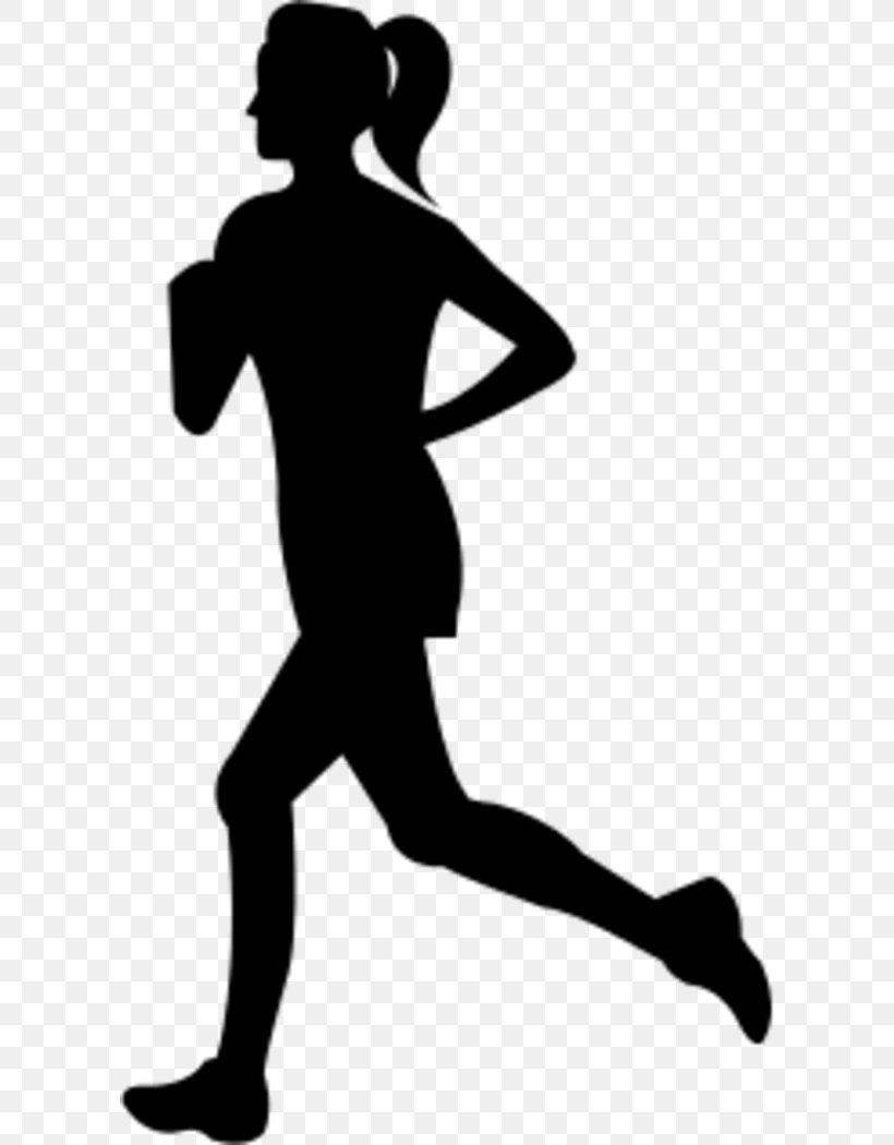 Running Silhouette Woman Clip Art, PNG, 600x1050px, Running, Arm, Black And White, Drawing, Female Download Free