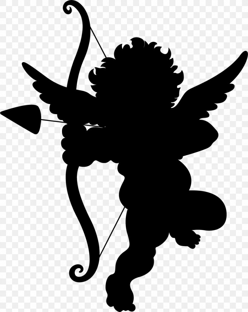 Cupid Clip Art, PNG, 956x1202px, Cupid, Black And White, Cartoon, Fictional Character, Love Download Free