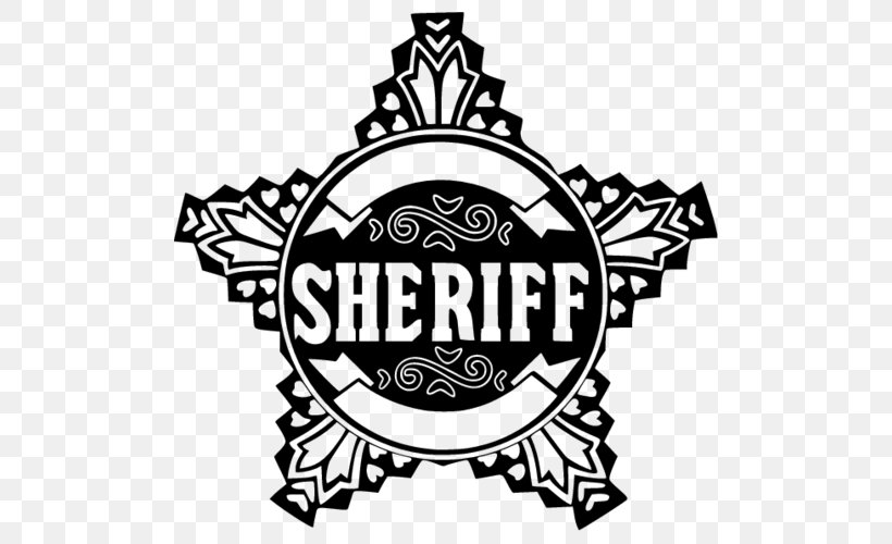 Sheriff Stock Photography Badge Clip Art, PNG, 500x500px, Sheriff, Badge, Black And White, Brand, Fotosearch Download Free