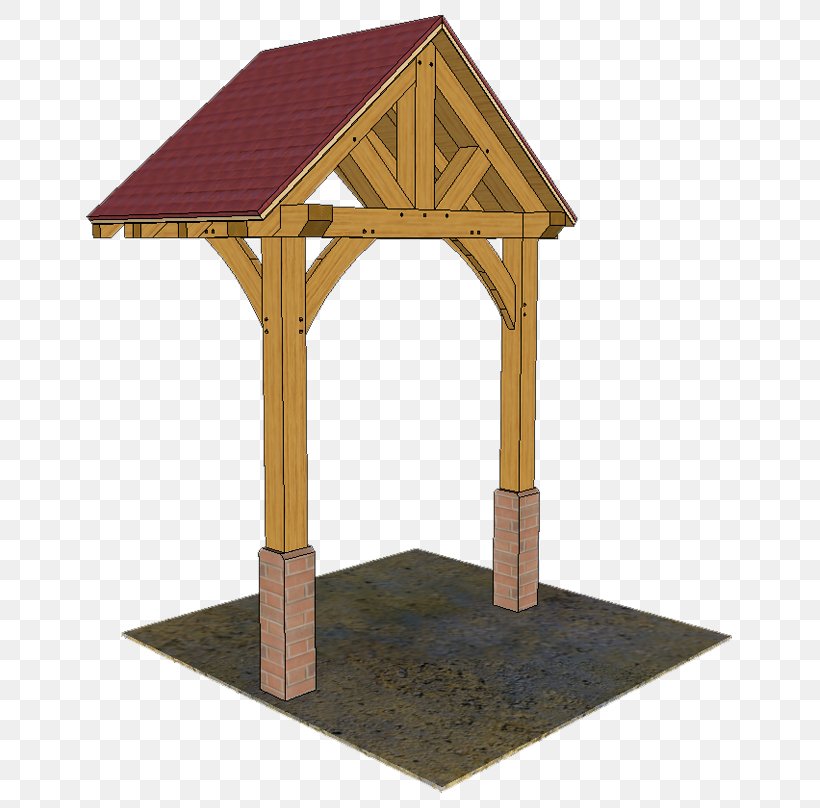 Timber Roof Truss Timber Framing Porch, PNG, 671x808px, Roof, Building, Canopy, Deck, Framing Download Free