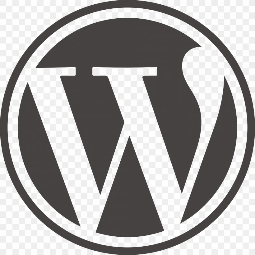 WordPress Logo, PNG, 2000x2000px, Wordpress, Area, Black And White, Blog, Brand Download Free