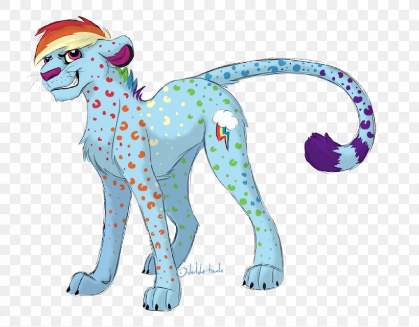 Rainbow Dash Cheetah Leopard Jaguar Lion, PNG, 1000x782px, Rainbow Dash, Animal Figure, Animal Print, Art, Big Cats Download Free