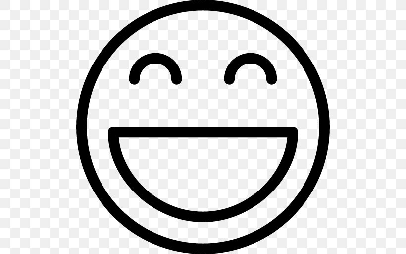 Smiley Happiness Icon, PNG, 512x512px, Smiley, Apple Icon Image Format, Area, Black And White, Emoticon Download Free