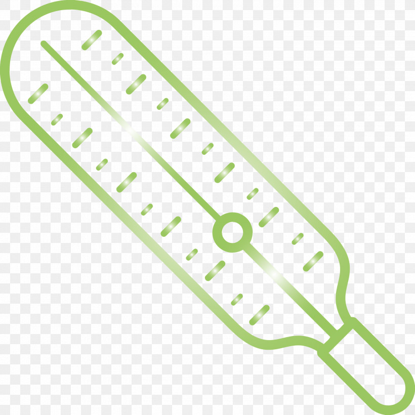 Thermometer Fever COVID, PNG, 3000x3000px, Thermometer, Covid, Fever, Green, Line Download Free