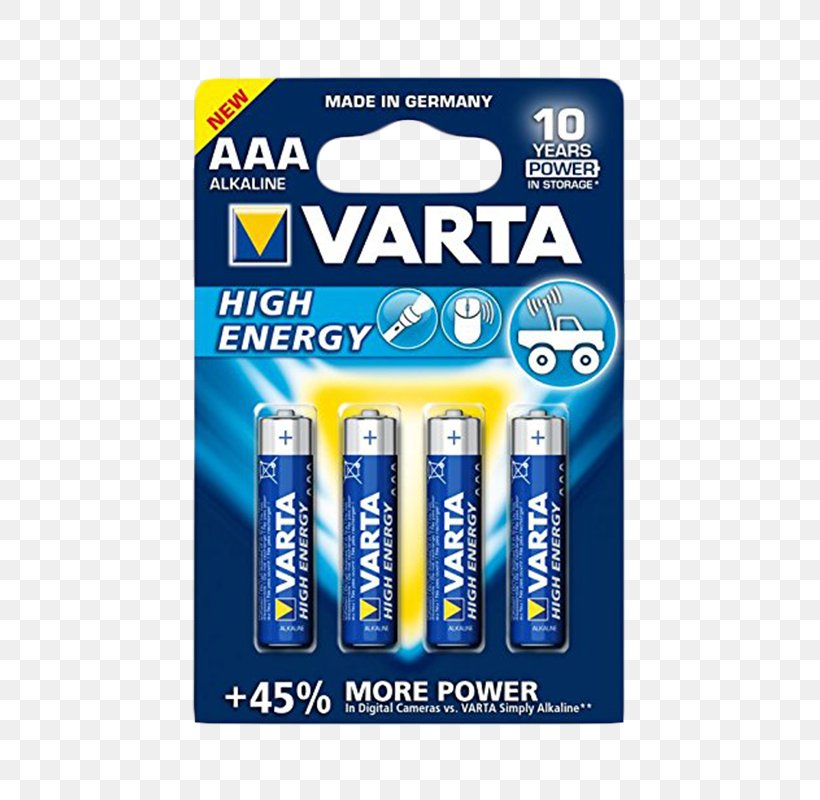AAA Battery Alkaline Battery VARTA Electric Battery, PNG, 800x800px, Aaa Battery, Aa Battery, Alkaline Battery, Battery, Battery Pack Download Free