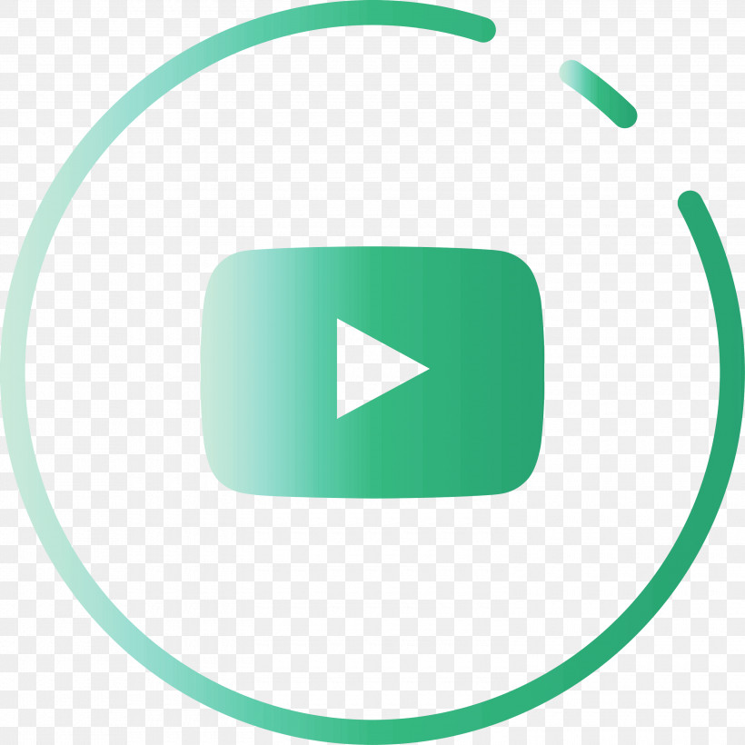 Youtube Logo Icon, PNG, 3000x3000px, Youtube Logo Icon, Area, Green, Line, Logo Download Free