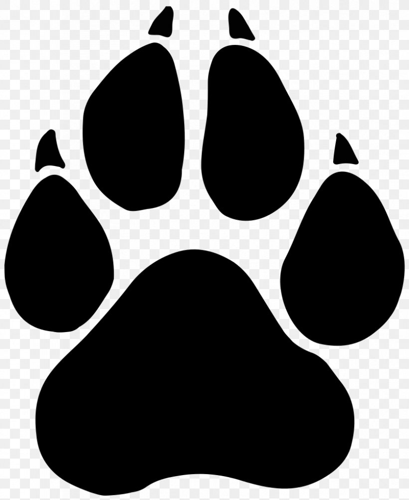 Black Panther Paw Dog Clip Art, PNG, 837x1024px, Black Panther, Bear, Black, Black And White, Cat Download Free