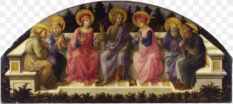 Seven Saints Annunciation Madonna And Child National Gallery Painting, PNG, 7689x3440px, Annunciation, Art, Artist, Artwork, Canvas Print Download Free