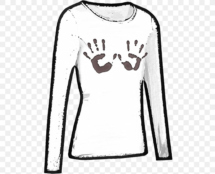 Long-sleeved T-shirt Shoulder Pattern, PNG, 504x666px, Tshirt, Animal, Black, Black And White, Brand Download Free