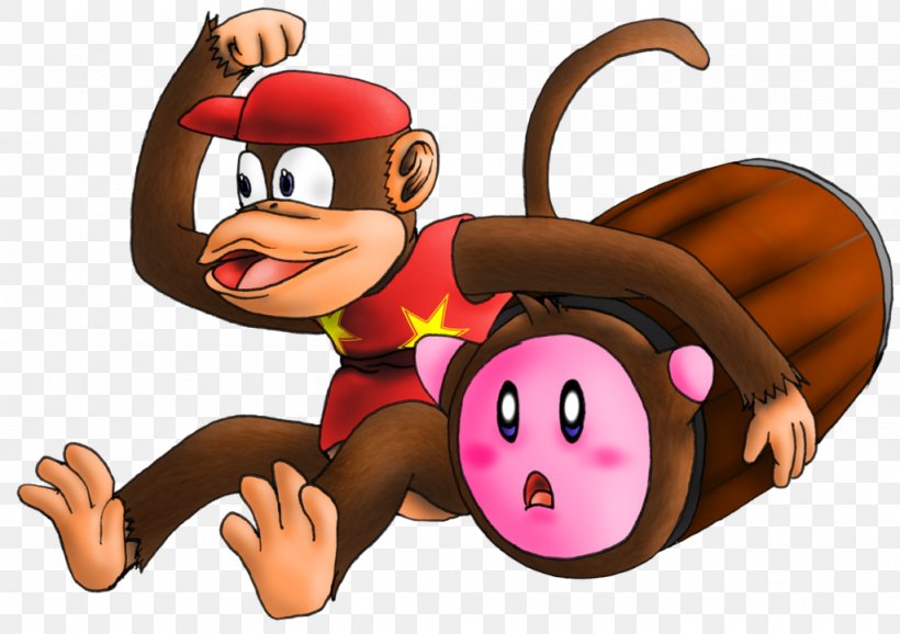 Diddy Kong Kirby Drawing Character Monkey, PNG, 1024x723px, Diddy Kong, Aku Aku, Carnivora, Carnivoran, Cartoon Download Free