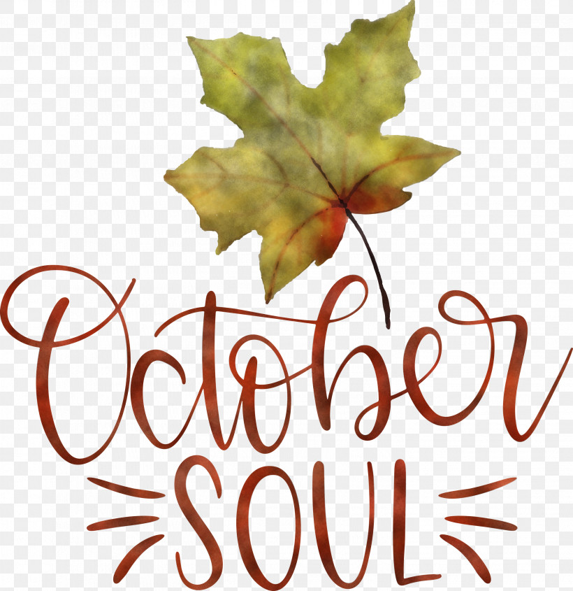 October Soul October, PNG, 2908x3000px, October, Biology, Flower, Fruit, Leaf Download Free