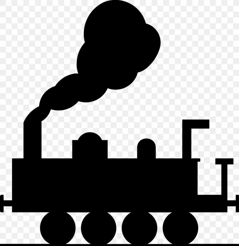 Train Rail Transport Steam Locomotive Track, PNG, 958x988px, Train, Area, Black, Black And White, Brand Download Free