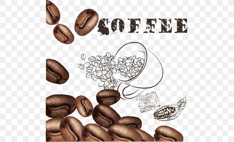 Arabic Coffee Cafe Coffee Bean, PNG, 500x500px, Coffee, Arabic Coffee, Cafe, Caffeine, Caryopsis Download Free