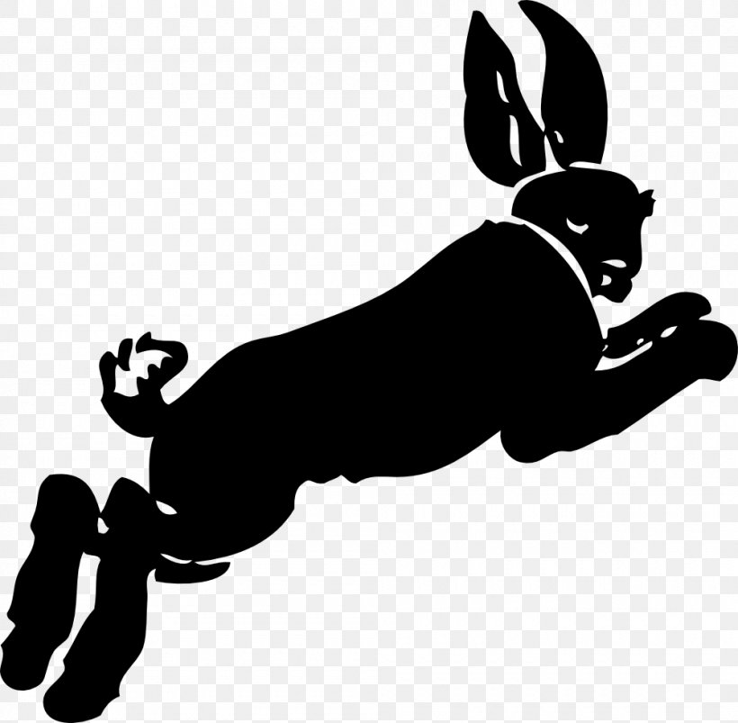 Hare Rabbit Easter Bunny Clip Art, PNG, 1000x980px, Hare, Black, Black And White, Carnivoran, Dog Like Mammal Download Free