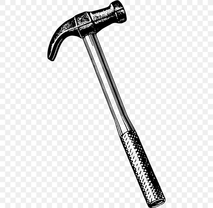 Hammer Clip Art, PNG, 456x800px, Hammer, Bicycle Frame, Black And White, Drawing, Hardware Download Free
