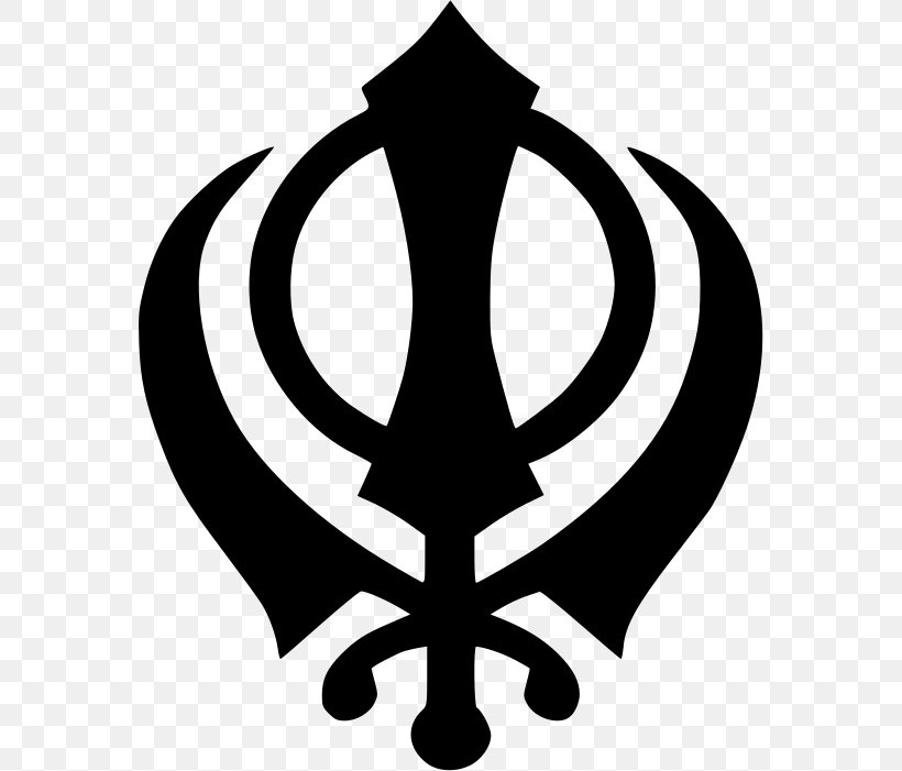 Khanda Sikhism Religion Symbol, PNG, 568x701px, Khanda, Black And White, Five Ks, Gurdwara, Guru Hargobind Download Free