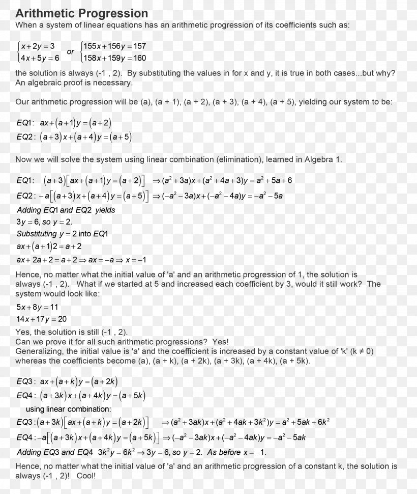 System Of Linear Equations System Of Equations Mathematics, PNG, 2309x2733px, System Of Linear Equations, Algebra, Area, Document, Equation Download Free