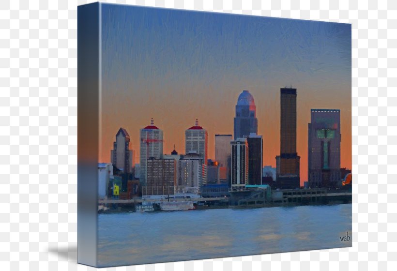 Downtown Louisville Skyline Drive Canvas Print, PNG, 650x560px, Skyline, Architecture, Art, Canvas Print, City Download Free