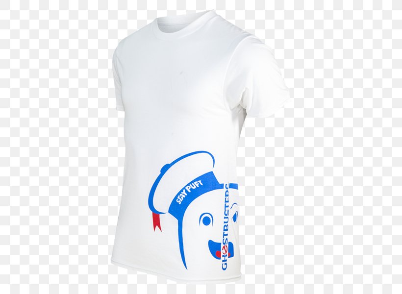 T-shirt Stay Puft Marshmallow Man Slimer Gozer, PNG, 600x600px, Tshirt, Active Shirt, Blue, Brand, Clothing Download Free