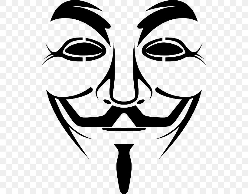 Guy Fawkes Mask Gunpowder Plot V Clip Art, PNG, 542x640px, Guy Fawkes Mask, Anonymous, Art, Artwork, Black And White Download Free