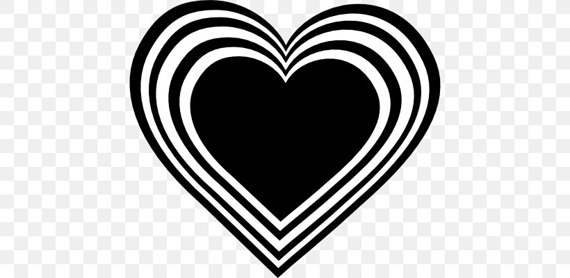 Heart Black And White Love Clip Art, PNG, 448x400px, Watercolor, Cartoon, Flower, Frame, Heart Download Free