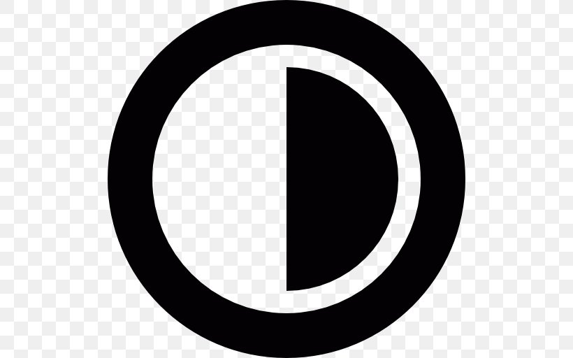 Contrast Symbol Circle Clip Art, PNG, 512x512px, Contrast, Area, Black And White, Brand, Logo Download Free