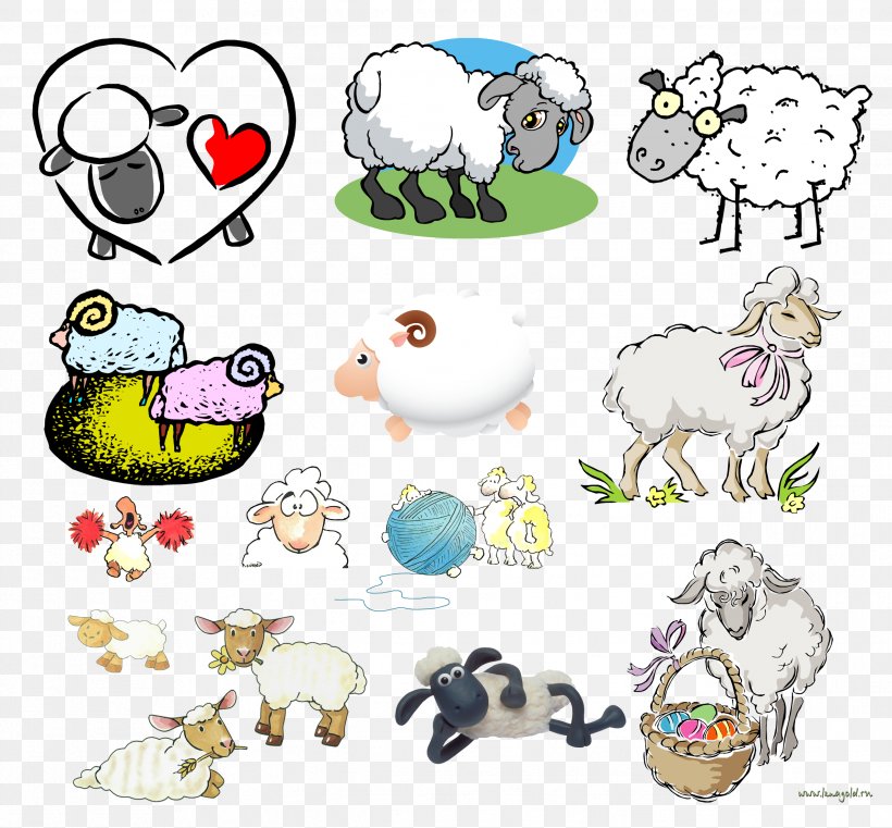 Sheep Cartoon Clip Art, PNG, 2537x2355px, Sheep, Ahuntz, Animal, Animal Figure, Area Download Free