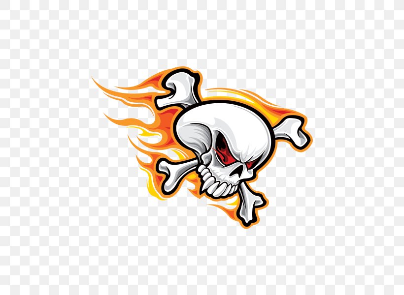 Skull Sticker Decal Flame Color, PNG, 600x600px, Skull, Bone, Cartoon, Color, Cool Flame Download Free