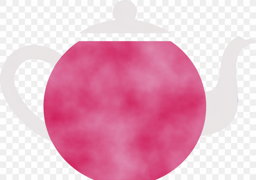 Teapot Pink M, PNG, 3000x2119px, Watercolor, Paint, Pink M, Teapot, Wet Ink Download Free