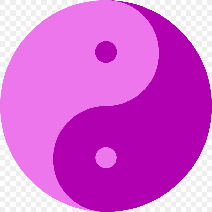 Yin And Yang Magenta Purple Clip Art, PNG, 2372x2371px, Yin And Yang, Color, Drawing, Lilac, Magenta Download Free