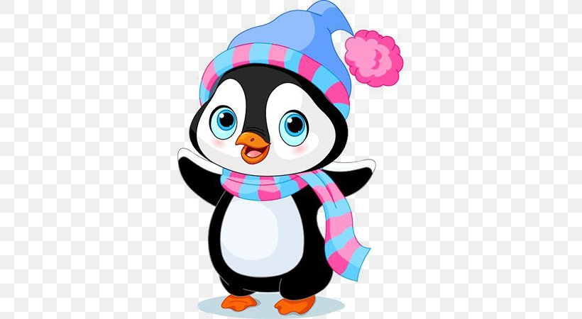 Penguin Scarf Hat Stock Photography Clip Art, PNG, 600x450px, Penguin, Beak, Bird, Cap, Clothing Download Free