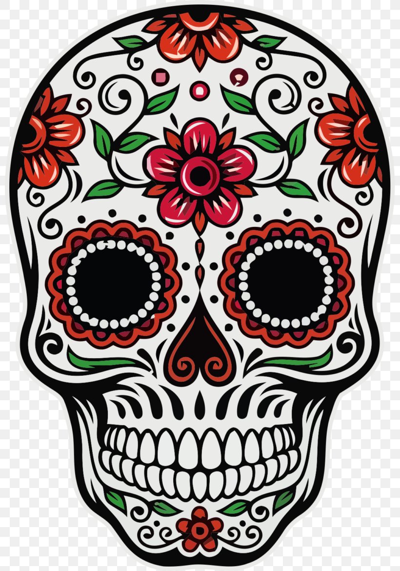 Day Of The Dead Skull, PNG, 800x1170px, Calavera, Bone, Bumper Sticker, Candy, Day Of The Dead Download Free
