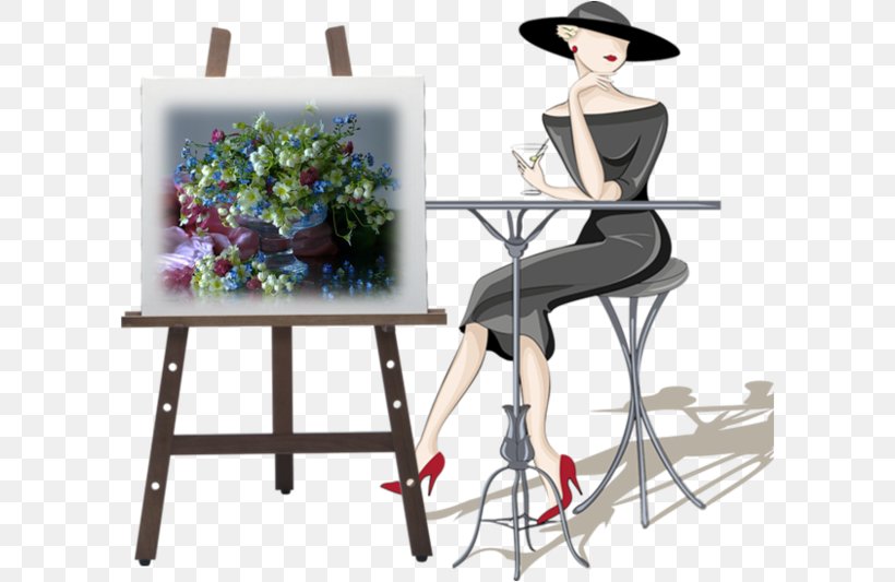 Easel Oil Painting Drawing, PNG, 600x533px, Easel, Art, Artist, Canvas, Chair Download Free
