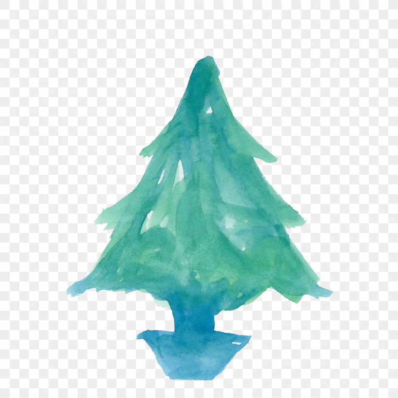 Christmas Tree, PNG, 2000x2000px, Watercolor Tree, Aqua, Blue, Christmas Decoration, Christmas Tree Download Free