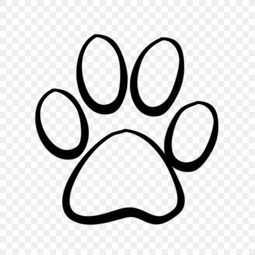 Dog Cat Cougar Paw Clip Art, PNG, 1024x1024px, Dog, Animal Track, Area, Black, Black And White Download Free