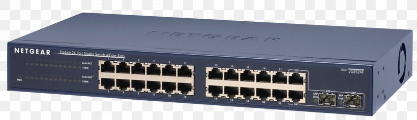 Gigabit Ethernet Network Switch Netgear Computer Network Fast Ethernet, PNG, 2634x762px, 10 Gigabit Ethernet, 19inch Rack, Gigabit Ethernet, Bandwidth, Computer Download Free