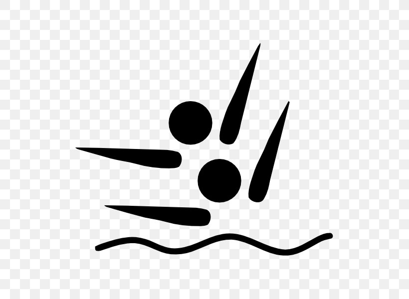Summer Olympic Games Synchronised Swimming Clip Art, PNG, 600x600px, Summer Olympic Games, Black, Black And White, Diving, Flower Download Free