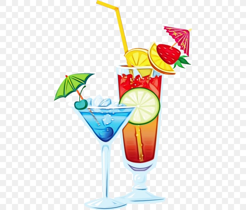 Drink Cocktail Garnish Non-alcoholic Beverage Alcoholic Beverage Cocktail, PNG, 460x700px, Watercolor, Alcoholic Beverage, Blue Hawaii, Blue Lagoon, Cocktail Download Free