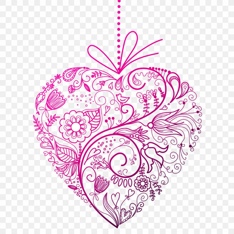 Flower Heart Floral Design Clip Art, PNG, 1600x1600px, Watercolor, Cartoon, Flower, Frame, Heart Download Free