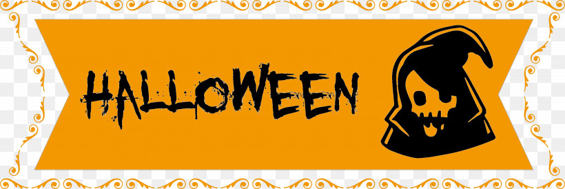 Happy Halloween Banner, PNG, 3000x1006px, Happy Halloween Banner, Cartoon, Happiness, Logo, Meter Download Free