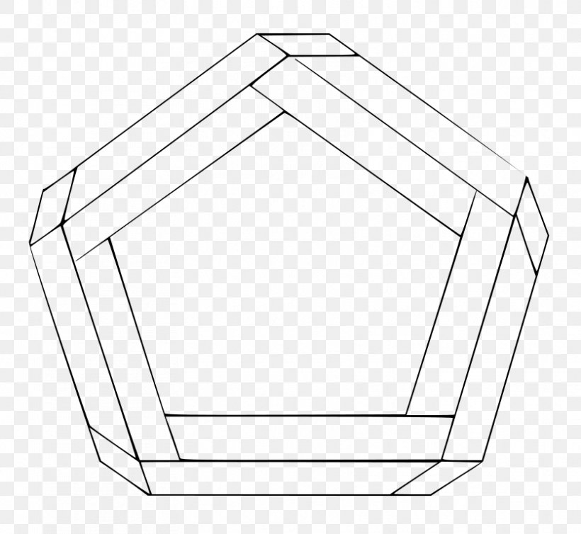 Penrose Triangle Pentagon Rectangle Hexagon, PNG, 835x768px, Penrose Triangle, Area, Black And White, Drawing, Geometric Shape Download Free