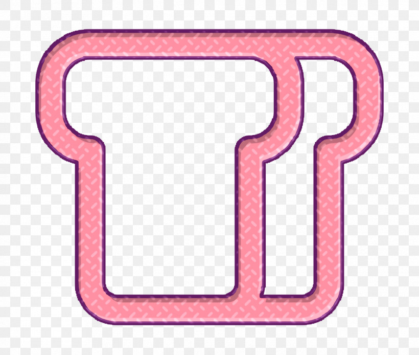 Bread Icon Grocery Icon, PNG, 1244x1054px, Bread Icon, Grocery Icon, Line, Material Property, Pink Download Free